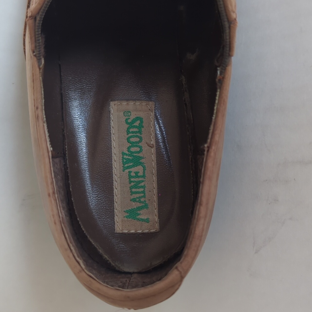 Vintage Maine Woods Dude Leather Tooling Cowgirl Western Ankle Shooties 9M Brown - Picture 5 of 16